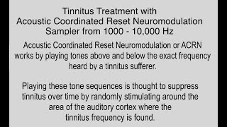 Acoustic Coordinated Reset Neuromodulation for Tinnitus No past 20khz ultrasound [upl. by Raybourne]