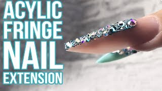 How to Sculpt a Fringe Shaped Nail Extension in Acrylic [upl. by Sander791]