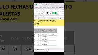 Controla tus vencimientos con Excel excelshortcuts vencimientos controlvencimientos excel [upl. by Cousin]