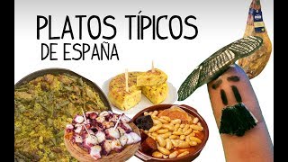 Platos típicos de España gastronomia española  Aprender español [upl. by Adan]