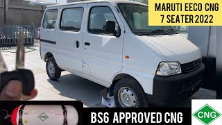 Maruti Eeco 7 Seater CNG 2022 Model Eeco 7 Seater में BS6 CNG Kit की पूरी जानकारी। [upl. by Macswan]