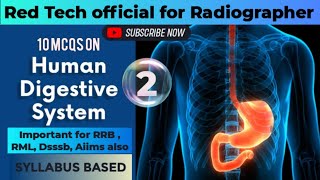 10 Mcqs on DIGESTIVE SYSTEM ANATOMY  PHYSIOLOGY  radiographermcq radiologyshorts [upl. by Atinhoj]