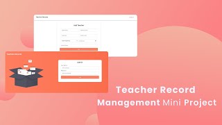Teacher Records DBMS Mini Project Using PHP  MySQL [upl. by Glennis752]