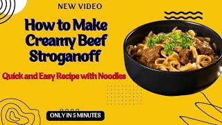 How to Make Creamy Beef Stroganoff – Quick and Easy Recipe with Noodles  EuropeanHomeCooking [upl. by Munniks63]