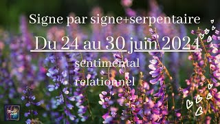 Semaine du 24 au 30 juin 2024  signe par signe  serpentaire  sentimental  relationnel [upl. by Fabio]