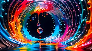 Into The Dream  Mesmerizing Ultra HD 4K Liquid Vibrant Art Screensaver No Sound Copyright Free [upl. by Bradly]