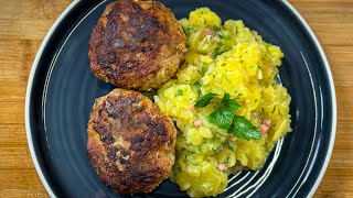 Mein absolutes lieblings Frikadellen Rezept  Mit selbstgemachtem Kartoffelsalat [upl. by Adeline]