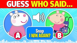 Can You Guess WHO SAID IT  Peppa Pig Characters Quiz  Mandy Mouse Vs Suzy Sheep [upl. by Ecnal]