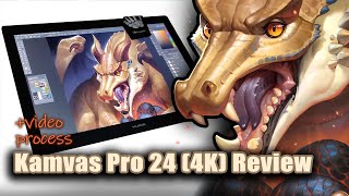 Huion Kamvas Pro 24 4K Review and Demo illustration [upl. by Dietrich767]