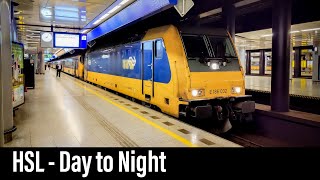 Train Cab Ride NL  HSL  From Day to Night  Breda  Amsterdam  TRAXX IC 955  September 2021 [upl. by Gollin]