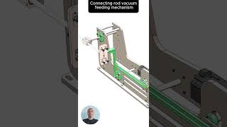 Connecting rod vacuum feeding mechanism cad machine mechanical 3dprinting engineering [upl. by Ausoj]