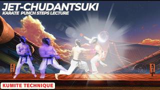 JetChudantsuki  How to set up an attack  Karate punch with 2step motion [upl. by Aivekahs]