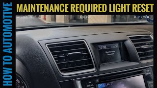 2008 to 2013 Toyota Highlander Maintenance light reset 2nd gen highlander maint reset [upl. by Haeckel472]