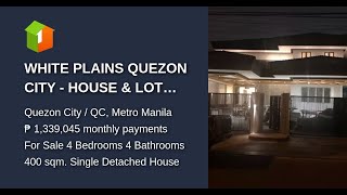 WHITE PLAINS QUEZON CITY  HOUSE amp LOT FOR SALE [upl. by Aveer]