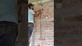 Wall Cutting And Pipe Fitting ▶️✅ youtube shortvideo electrician viralvideo foryou [upl. by Loriner407]