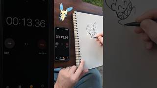 Drawing the Pokémon Minun in 30 seconds [upl. by Atirehc]