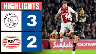 Ajax vs PSV Eindhoven 3  2  HIGHLIGHTS amp GOALS  Eredivisie 202425 [upl. by Malaspina996]