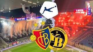 FC Basel vs YB  Stadionvlog  BASEL BEZWINGT DEN TABELLENFÜHRER 👏🤯  PYRO  FEUERWERKSHOW 😮🤩 [upl. by Echikson]