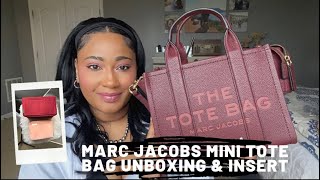 Marc Jacobs Chianti The Leather Mini Tote Bag Unboxing and Insert [upl. by Lachlan]