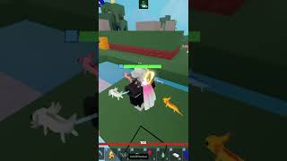 Tanqr Uses The New HERO and VILLIAN Lucky blocks in Roblox Bedwarsshorts [upl. by Beverle]