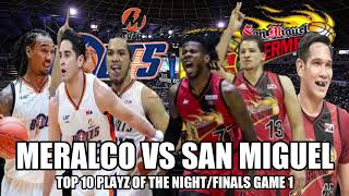 MERALCO BOLTS VS SAN MIGUEL BEERMEN FINALS GAME 1TOP 10 PLAYZ OF THE NIGHT viralvideo pbaupdates [upl. by Nellir243]