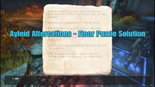 ESO Gold Road  Ayleid Altercation Floor Puzzle Solution [upl. by Etnovaj]