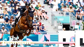 ‘He was incredible’ Burton wins Olympic eventing silver for Australia on borrowed horse [upl. by Eatnahs]