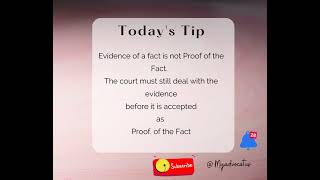 LAW OF EVIDENCE SOUTH AFRICA  Evidence of a fact vs Proof of a fact Standard of proof in SA Courts [upl. by Allez]