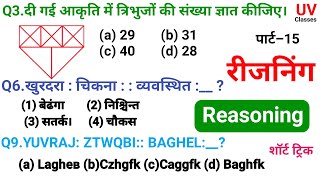 Reasoning प्रैक्टिस Set–15  Railway  SSC  NTPC  RPF  RRB  UV Classes [upl. by Eniawtna434]