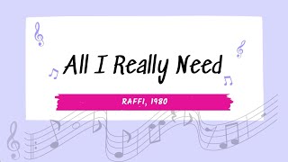 All I Really Need [upl. by Barnes]