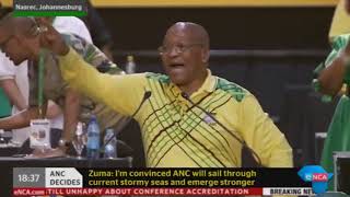 President Jacob Zuma sings Inde lendlela esiyihambayo for the very last time [upl. by Nodla816]