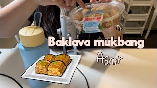 Asmr  Greek Baklava Mukbang 🇬🇷 [upl. by Seugram]