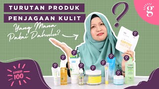 Turutan Produk Penjagaan Kulit Basic to Advance Morning to Night Routine ♥️ [upl. by Esoj508]