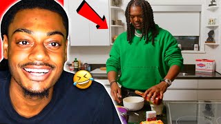 Young Nudy Making his favorite Hood RAMEN Noodles REACTION [upl. by Hareenum]