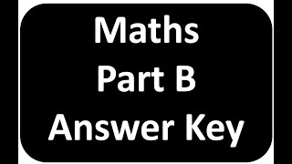 Maths Part B Answer Key maths answer key 2024 class 10 maths part b class 10 2024 [upl. by Oecam639]