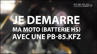 Démarrage dune moto avec batterie HS grâce à la BATTERIE DAPPOINT REVOLT 8000MAH400A [upl. by Eleik]