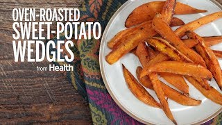 How to Make Oven‐Roasted Sweet Potato Wedges  Health [upl. by Ahsert]