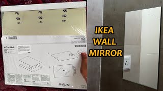 Ikea Wall Mirror  How to Fix Ikea Mirror to Wall  Lonsas Frameless Mirror 21x30 [upl. by Christoper]