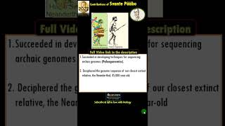 Why Svante Paabo won 2022 Nobel Prize in Medicine  Bioshorts from biologyexams4u [upl. by Eizdnil684]