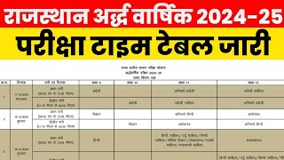 👉RBSE Half Yearly Exams Time Table OUT🔥 RBSE 202425 Latest Update  Must Watch [upl. by Cho]