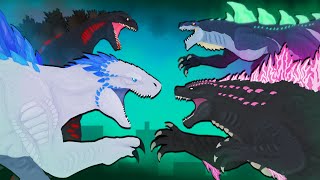 Evolved Godzilla and Kaiju battle animations  Shimo Shin Godzilla Kong Zilla Jr  DinoMania [upl. by Nedaj755]