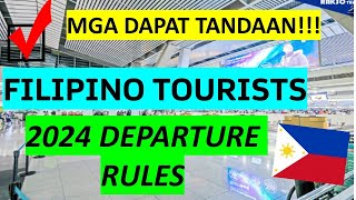 IMMIGRATION RULES FOR FILIPINO TOURISTS EXITING PHILIPPINES  TAGALOG [upl. by Kipper]