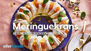 Meringuekrans met limoncelloroom en mandarijn  Recept  Allerhande [upl. by Ketti]