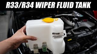 R33 R34 Nissan Skyline GTR Windshield Washer Tank  Skyline Refresh Series [upl. by Nanreit]