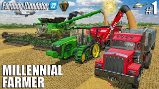 THE ADVENTURE BEGINS  Millennial Farmer MAP  Episode 1  Farming Simulator 22 [upl. by Ewald365]