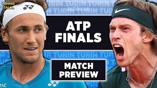 Ruud vs Rublev  ATP Finals 2024  Tennis Preview amp Prediction [upl. by Terzas]