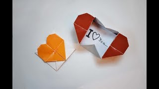 How to make a paper Heart box [upl. by Ellahcim]