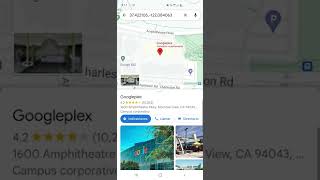 GOOGLE MAPS OBTENER COORDENADAS DE UN SITIO  COORDENADAS DEL GOOGLEPLEX SHORTS [upl. by Batty]