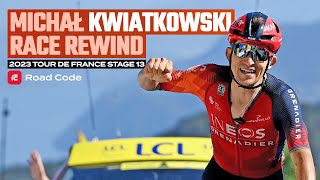 Michał Kwiatkowski  Race Rewind  2023 Tour de France Stage 13 [upl. by Oilla]