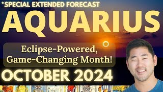 Aquarius October 2024  EXTRAORDINARY ONEOFAKIND MONTH GET EXCITED Tarot Horoscope [upl. by Eyla]